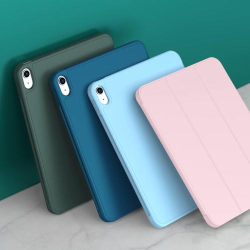 iMieet iPad (A16) Case/iPad 10th Generation Case [11-Inch 2025/10.9 Inch 2022] with Pencil Holder, Trifold Stand Smart Cover with Soft TPU Back,Auto Wake/Sleep(Pink)