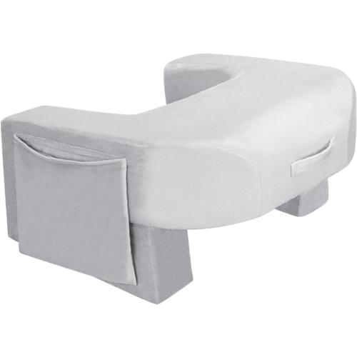 Reading Pillow Lap Desk with Adjustable Arm Support, Grey