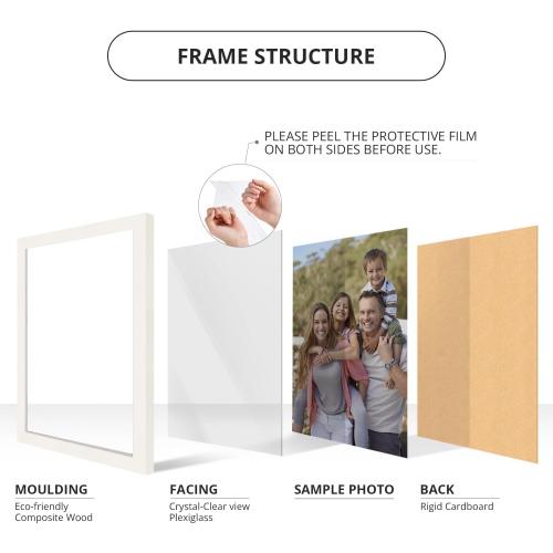 WallsThatSpeak 5x15 White Picture Frame, Wall Decor for Art and Photos