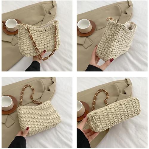 Straw Shoulder Bag Summer Woven Tote Bag Underarm Purse Satchel for Vacation