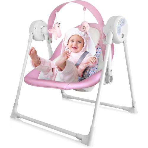 Baby Swing SpaceSaver Ultra-Compact Foldable Infant Swing (Fits in 5.3 Gaps!) 6 Speed Modes | Portable Newborn Swing for Travel/Car/Picnic (0-9M, 6-20lbs)