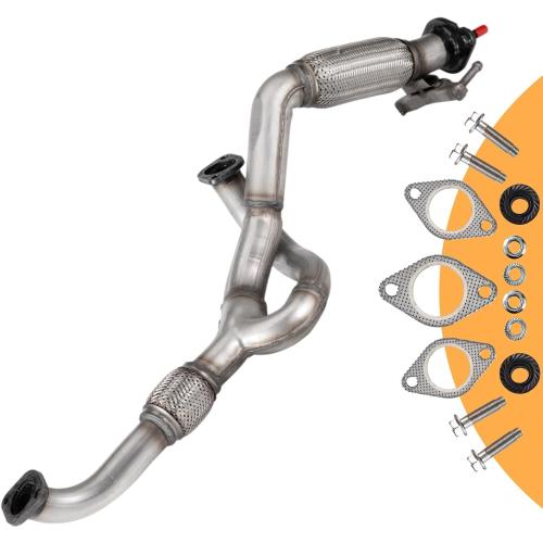 Exhaust Front Pipe for 2007-2009 Hyundai Santa Fe 2.7L GLS,HS01F | 409 Stainless Steel,Direct Fit OE Replacement with New Mounting Hardware