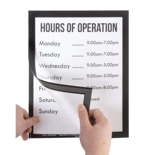 MagaFrame Magnetic Sign Frame Black - 8 1/2W x 11H