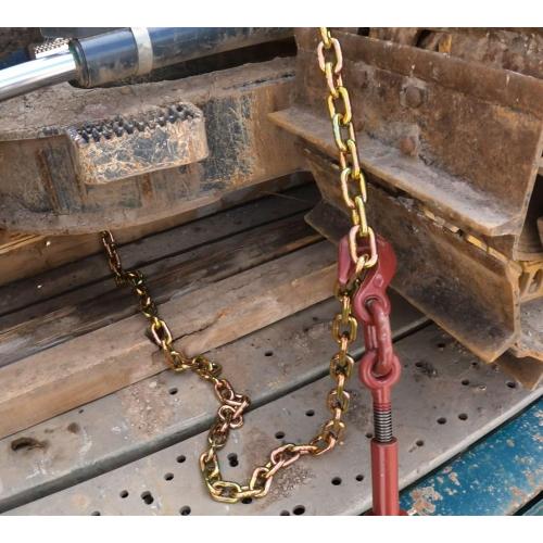 2Pack Mytee Products 3/8 Inch x 20 FT Grade 70 Binder Chain with Clevis Grab Hooks - G70 Transport Tow Chain - 6,600 Lbs Working Load Limit