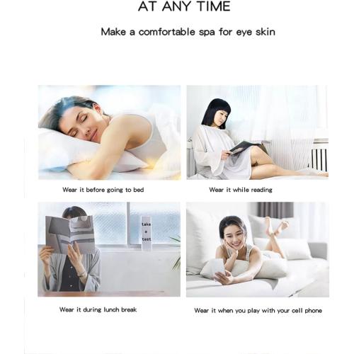 3D Eye Massager, Advanced Beauty Device for Dark Circles, Puffiness, and Wrinkles Reduction, Eyecare Glasses for Relaxation and Improved Eye Beauty Care Machine(White)