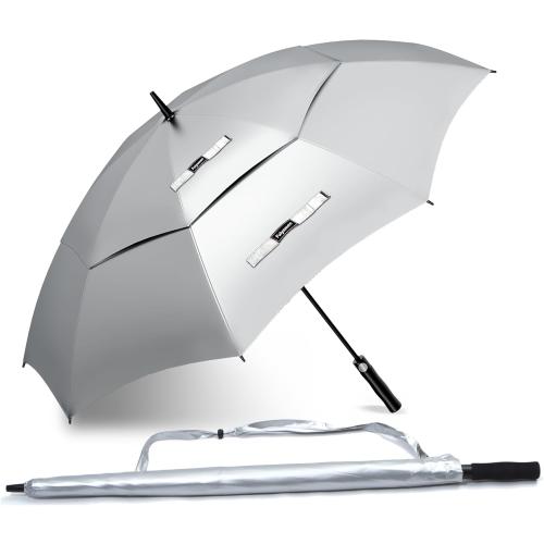 Size 68/62/54 Inch UPF50  Sun Umbrella UV Protection UV Umbrellas for Sun Protections Windproof Large Golf Umbrella Auto Open and Vented Double Canopy Umbrellas for Sun and Rain