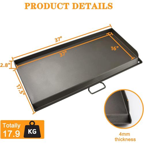 Uniflasy Flat Top Fry Griddle for Camp Chef 3 Burner Stove, Grill Griddle Top for Camp Chef Stove GB90D TB90LW TB90 TB90LWG TB90LWG15 SPG90B CCH3, 3 Burner StoveTop Accessories,16 x 38 Inch