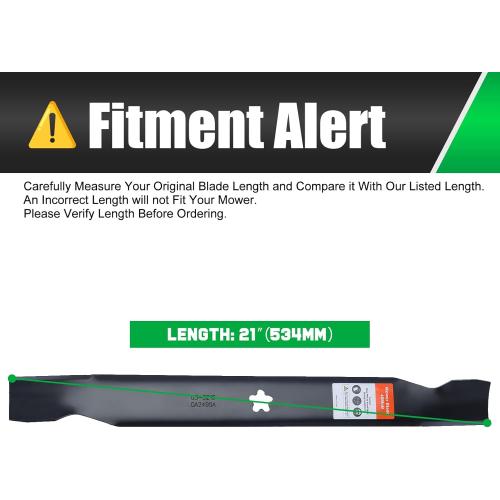 Grasscool 138971 Blades for Craftsman 42 inch Mower with 5-Star Mounting Pattern LT1000 LT2000 T110 YT3000 42'' Deck Cut Zero Turn Riding Repalce 532138971