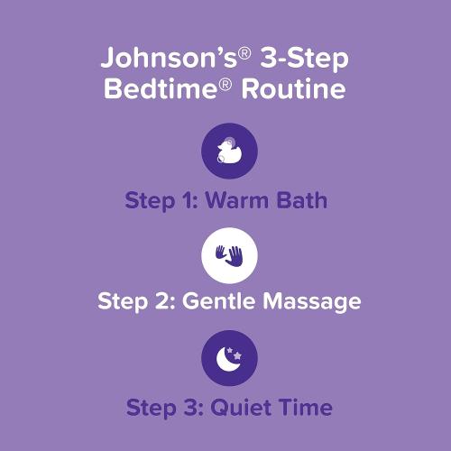 Johnson's Moisturizing Bedtime Baby Lotion with Coconut Oil & NaturalCalm Aromas to Help Relax Baby, Hypoallergenic & Free of Parabens, Phthalates & Dyes, Mild Baby Skin Care, 13.6 fl. oz