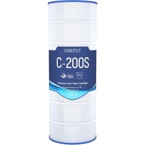 C200S Pool Filter Cartridge, 200 sq. ft | Replaces Hayward CS200E, CX200XRE, Pleatco PA200S, Ultral-D5, 28 3/16 x 10 1/8
