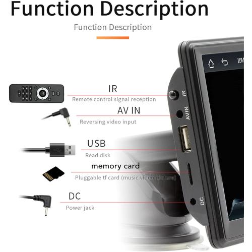 MP5 Player,Car MP5 Player Touch Screen Music Player Portable mp5 Player with Speakers Fidelity Lossless Sound Quality mp5 FM Radio Recording 7 inch Screen MP5 Player Support