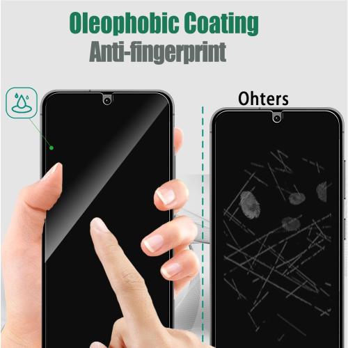 2 Pcs for Samsung Galaxy S24 Plus Privacy Screen Protector Tempered Glass with 2 Pcs Camera Lens Protector with Alignment Tool for Samsung S24 Plus 5G