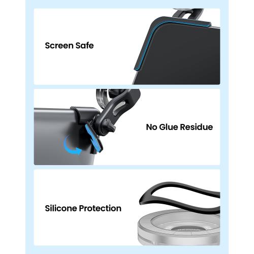 REEVAA 2025 Tesla Model Y Juniper Phone Mount for MagSafe [Strongest N55 Magnet, 3M Adhesive], Adjustable Tesla Screen Holder, Compatible with Model Y 2020-2026, MagSafe Case, iPhone Series