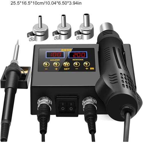 2 in 1 8898 Heat Electric Soldering Iron Digital Display Welding Station Welding Maintenance Tool Combination Phone Repair Heat Kits