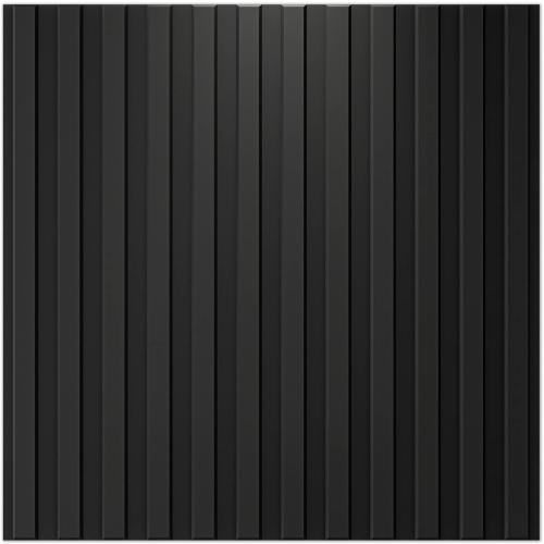 Art3d Slat Wall Panel, 3D Fluted Textured Panel 12-Tile 19.7 x 19.7in. - Cover 32 Sq.Ft., Black