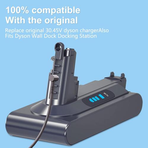 30.45V Replacement for Dyson Vacuum Charger for Dyson V10 V11 V12 V15 SV12 SV14 SV16 SV20 SV22 Absolute Animal Motorhead Cordless Vacuum Power Supply【6Ft ETL Listed,Please Check Port 4.8 * 1.7mm】