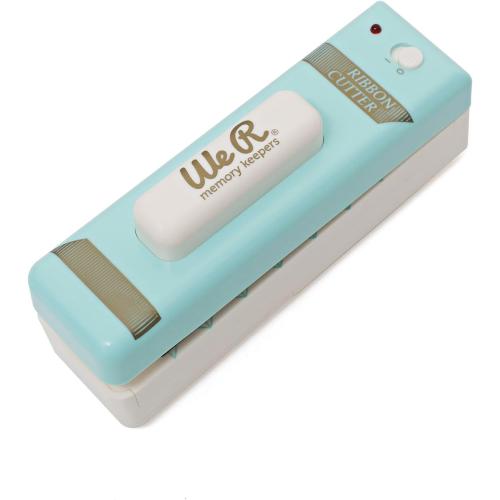 We R Memory Keepers, Heated Ribbon Cutter and Sealer, Battery Powered, Automatic Ribbon Cutter Machine for Flowers, Gifts, Packages and More