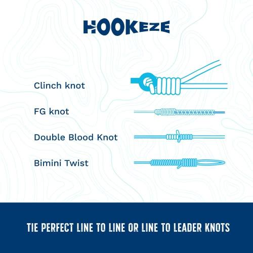 HOOK-EZE Fly Fishing Accessories - Fishing Knot Tying Tool for Tying Fishing Line to Hooks - Fishing Gear and Equipment, Gadget to Tie Knots Quick and Easy - Fishing Gifts for Men