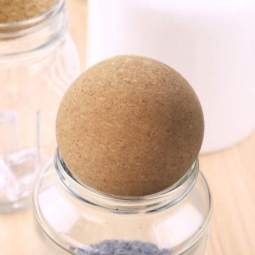 3 inch Wine Cork Ball Wooden Cork Ball Stopper for Wine Decanter Carafe Bottle Replacement（2 Pcs)
