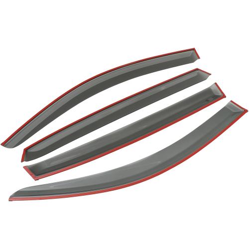 MotorFansClub 4PCS Window Visor Vent Fit for Acura MDX 4 Door 2014 2015 2016 2017 2018 2019 2020 2021 Window Deflectors Sun Rain Guard Smoke Color with Chrome Trim