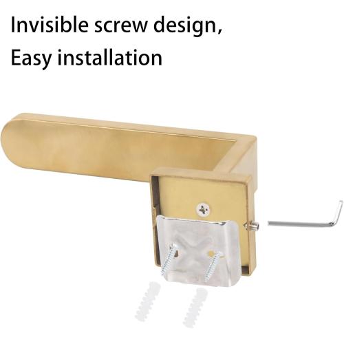 2 Pack Metal Curtain Holdbacks Modern Curtain Tiebacks U Shaped Curtain Hooks for Wall Curtain Pull Backs Curtain Holders Curtain Tie Backs for Curtains (2, Gold)