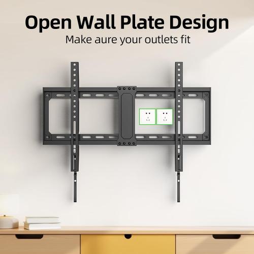 USX MOUNT TV Wall Mount,Low Profile TV Mount for Most 42-95 Inch Flat Screen Televisions,Max VESA 600x400mm Fixed Wall Mount Bracket Holds up to 132 lbs,Fits 16/18/24 Studs