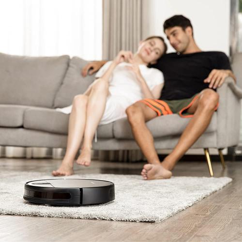 Greenworks Robotic Vacuum GRV-1010 Self-Charging, Wi-Fi Connectivity, 2200Pa Extreme Suction Power, Perfect for Pet Hair, Hard Floors, Carpets, Works with Alexa