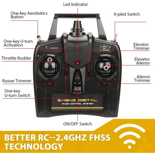 Remote Control Airplane BF109, 4 Channel RC Plane with 6-Axis Gyro, WW2 Warbird Aerobatic Park Flyer Gift for Adults & Kids