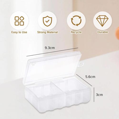 Small Battery Case AA Holder Clear Travel Storage Box Organizer Compact Battery Container for AA Batteries Portable Cases for Organization and Protection