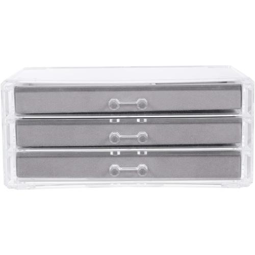 Jewelry Boxes Drawer Acrylic Trinket Organizer Lightweight Jewelry Storage for Home Shop Travel