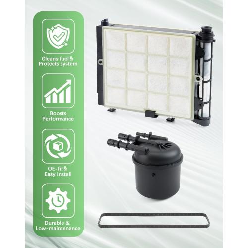 6.7 Powerstroke Diesel Fuel Filter Kit Compatible with 2017-2022 Ford F250/F350/F450/F550 Super Duty 6.7L V8 Replaces FD4625, FD4624, HC3Z-9N184-B, HC3Z-9N184-C Automotive Replacement