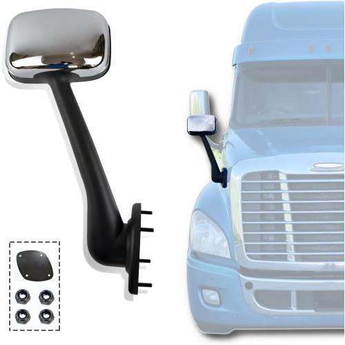 Hood Mirrors Compatible with 2008 2009 2010 2011 2012 2013 2014 2015 2016 2017 Freightliner Cascadia Hood Mirror for Freightliner Cascadia Front-view Mirror