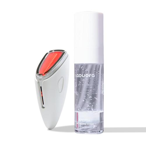 Laduora Lumeo 4-in-1 SkinLift Beauty Device   Serum Kit | Pro Glow System for Face & Neck