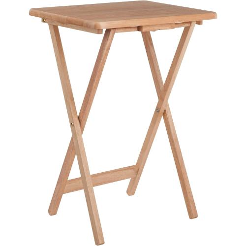 Winsome Alex Set of 2 Foldable Snack Tables, for Living Room, 26, Natural