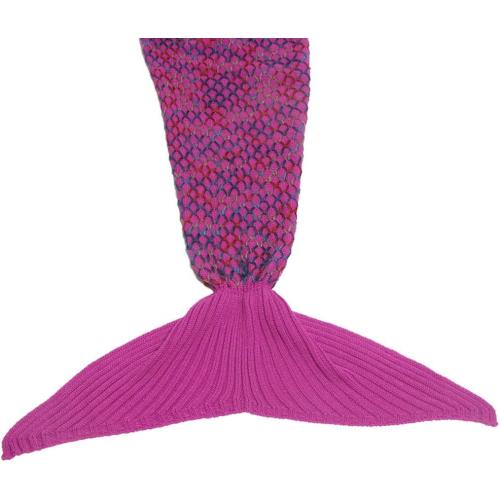 AmyHomie Mermaid Tail Blanket, Soft Crochet Sleeping Bag Blanket for Kids Adults, Mermaid Gift for Girls(Rainbow,Kids)
