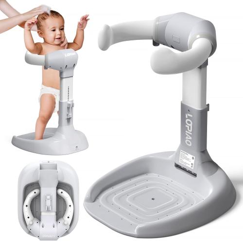 Baby Shower Stand, Adjustable & Foldable Baby Bath Stand with Anti-Slip Base,Anti-Pinch Silicone,Baby Shower Standing Support (6-36 Months),Portable Toddler Shower Stand| Soporte para Bañera de Bebé