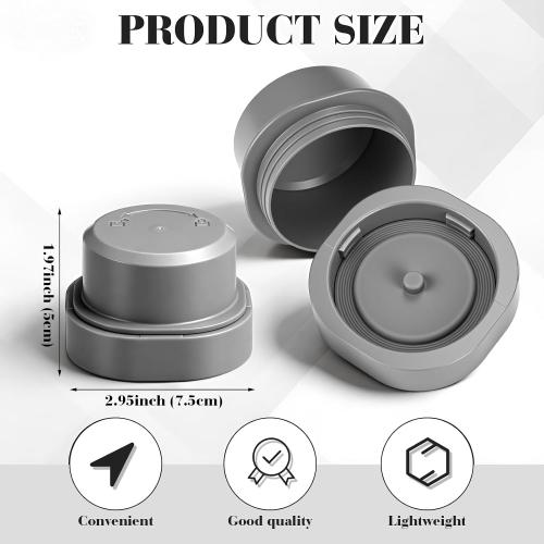 Portable Blender Blade Cover and Vessel Cap Compatible with Blast Portable Blender Bc100 Series and Bc151 Series, Replacement Accessories Lid Set, Plastic, Leak-proof Seal Dark Gray