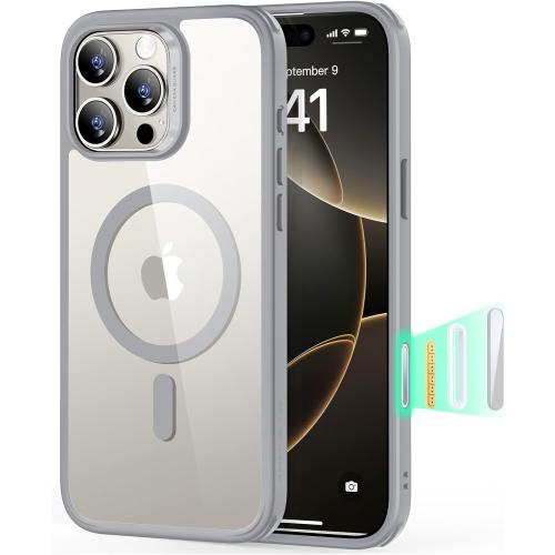 ESR for iPhone 16 Pro Max Case, Camera Control Cover, Compatible with MagSafe, Shockproof Military-Grade Protection, Magnetic Phone Case for iPhone 16 Pro Max, Classic Hybrid Case, Clear Grey