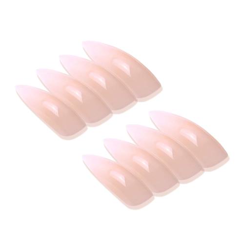 Allstarry 120pcs Extra Long Ombre French Fake Nail Natural Nude Stiletto Press on Nails Full Cover Artificial Wedding Party Manicure Nail Tips for Women and Girls