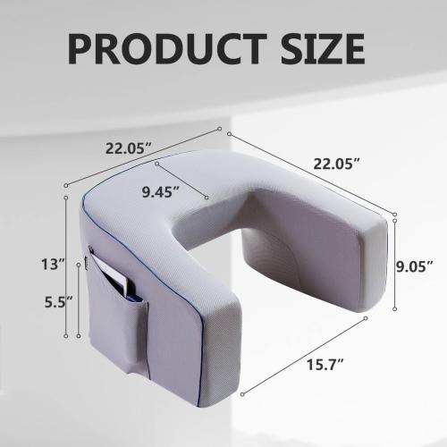 cooloo8 Reading Pillow, Ergonomic Lap Desk, Book Pillow for Reading in Bed, Arm Rest for Couch, Lap Pillow, Reading Cushion, Gaming Pillow, Arm Pillows for Adults