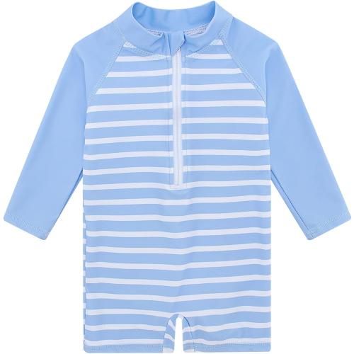 uideazone Baby Toddler Boys Zipper Rash Guard Swimsuit UPF 50  One Piece Beach Swimwear Bathing Suits 3-36 Months