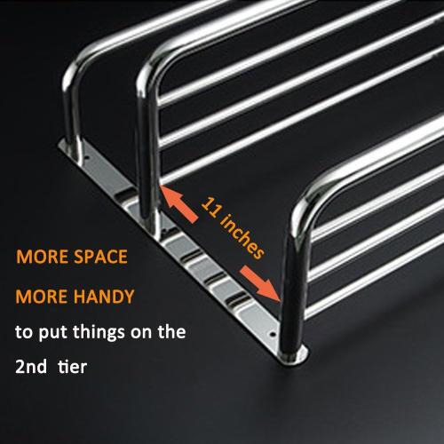 Size 30 Inch Bathroom Shelf 3-Tier Wall Mounting Rack with Towel Bars, Extra Long