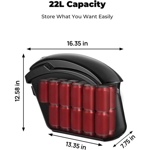 Black KEMIMOTO Upgraded Hard Saddlebags Impact-resistant with Secure Locking Waterproof Saddle Bags Compatible with Cruiser Dyna Softail Cruiser CM300 Rebel Shadow Vulcan
