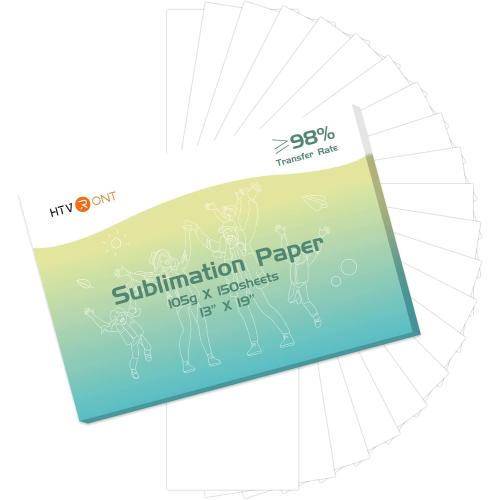 Size 13x19 HTVRONT Sublimation Paper 13x19 Inches - 150 Sheets Excellent Ink Release Sublimation Transfer Paper for Tumblers, Mugs, T-shirts