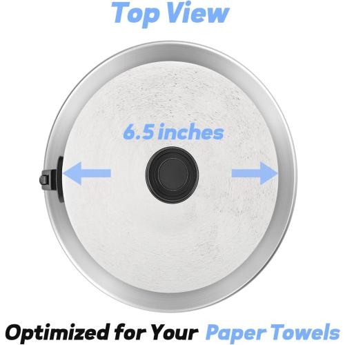 DAWNER Standing Paper Towel Holder with Spray Bottle, Weighted Base with Suction Cups, Paper Towel Stand with Spring-Loaded Arm for Kitchen, Countertop, Stainless Steel Brushed Nickel Finish
