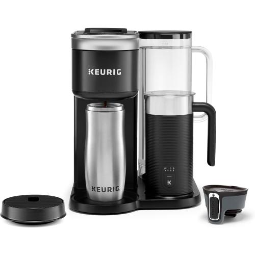 Keurig K-Café SMART Single Serve Coffee Maker with WiFi Compatibility, Latte and Cappuccino Machine with Built-In Frother, 6 Brew Sizes, Black (missing parts)