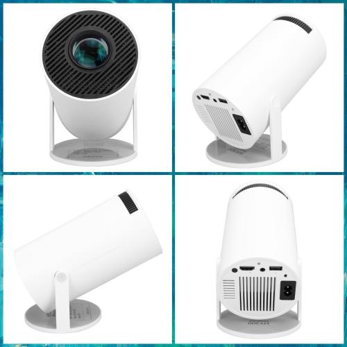 4K Mini Projector with and Bluetooth, Portable Smart Projector 1080P Support, 180°Rotatable Home Movie Projector Android 11 for Phone/TV Stick/Laptop