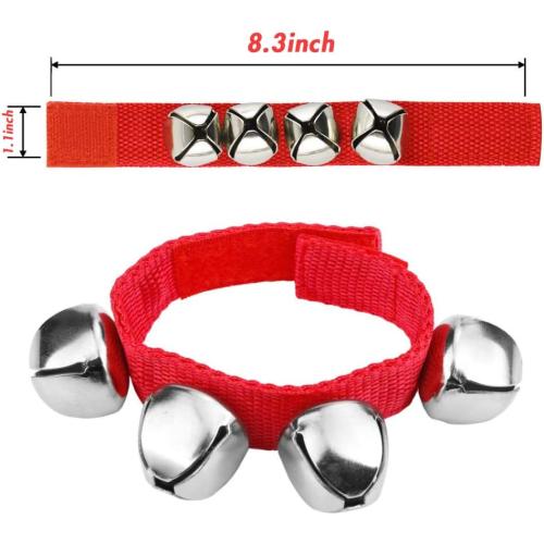 POPLAY 6 PCS Percussion Instruments, Wrist Bells Jingle Bells Musical Rhythm Toys