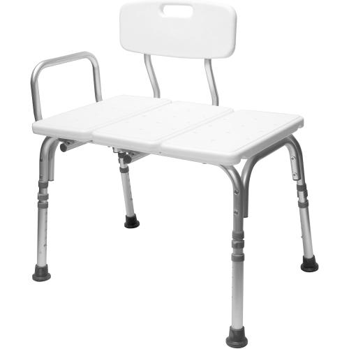Carex Shower Bench and Shower Chair For Elderly and Disabled with Height Adjustable Legs, Tub Bench Converts to Right or Left Hand Entry, Shower Chair For Bathtub