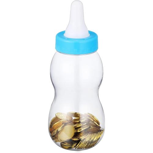 Garneck 11'' Jumbo Baby Bottle for Baby Shower Game Large Capacity Transparent Money Piggy Bank Bottle with Wide Opening Giant Fillable Candy Container for Boys Birthday Nursery Christening Decor